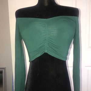 Off the shoulder cropped top
